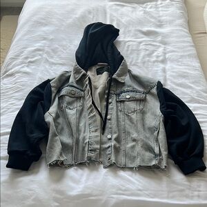 All Saints Gray and Black Jacket